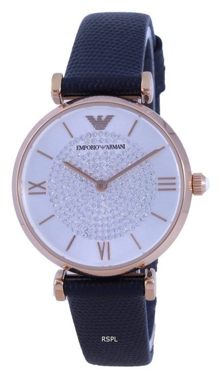 Emporio Armani Gianni T-Bar Crystal Accents Quartz AR11387 Womens Watch