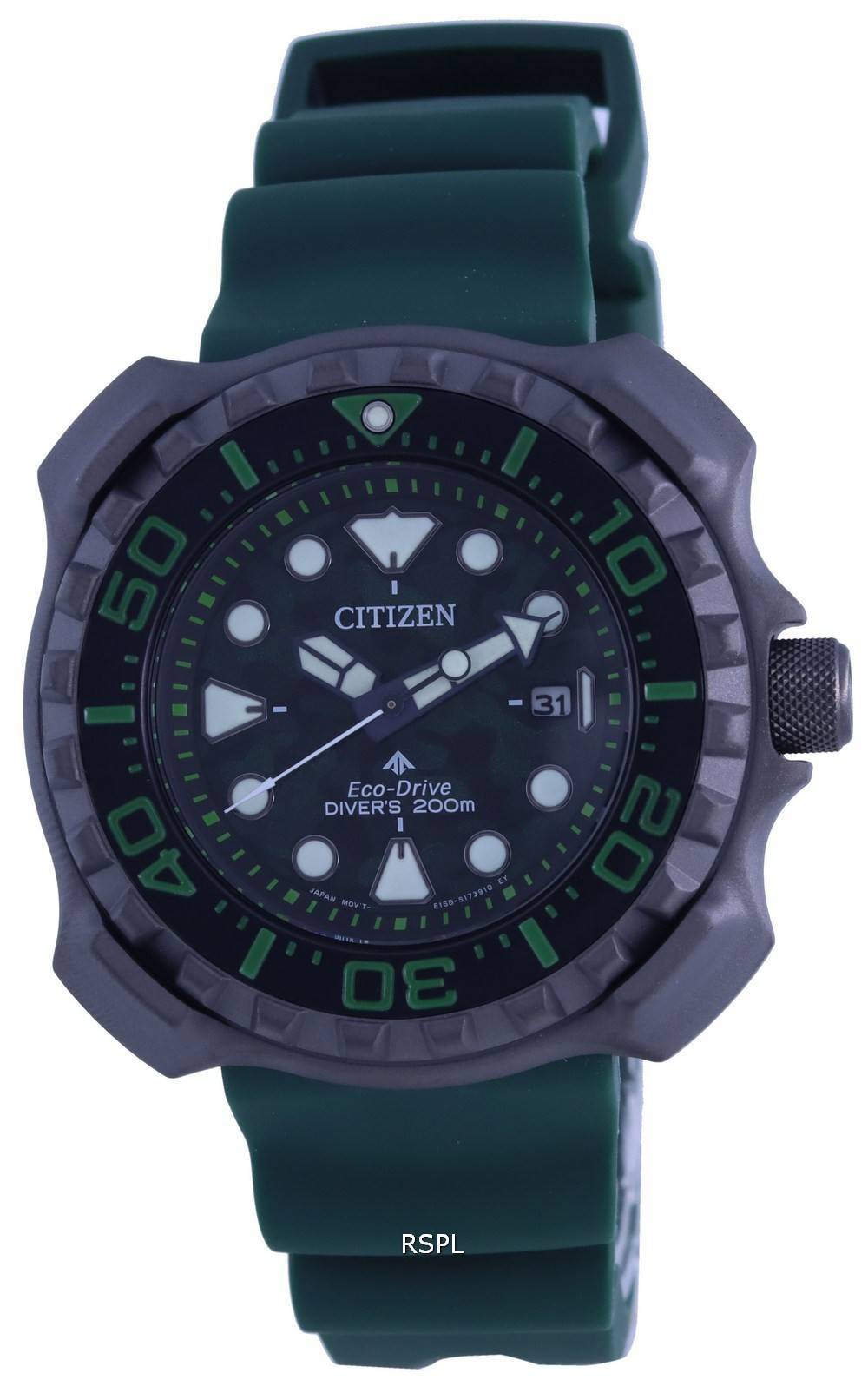 Citizen Promaster Polyurethane Strap Eco-Drive BN0228-06W 200M Mens Watch