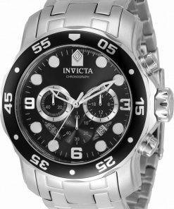 Invicta Pro Diver Chronograph Stainless Steel Quartz 34665 100M Mens Watch