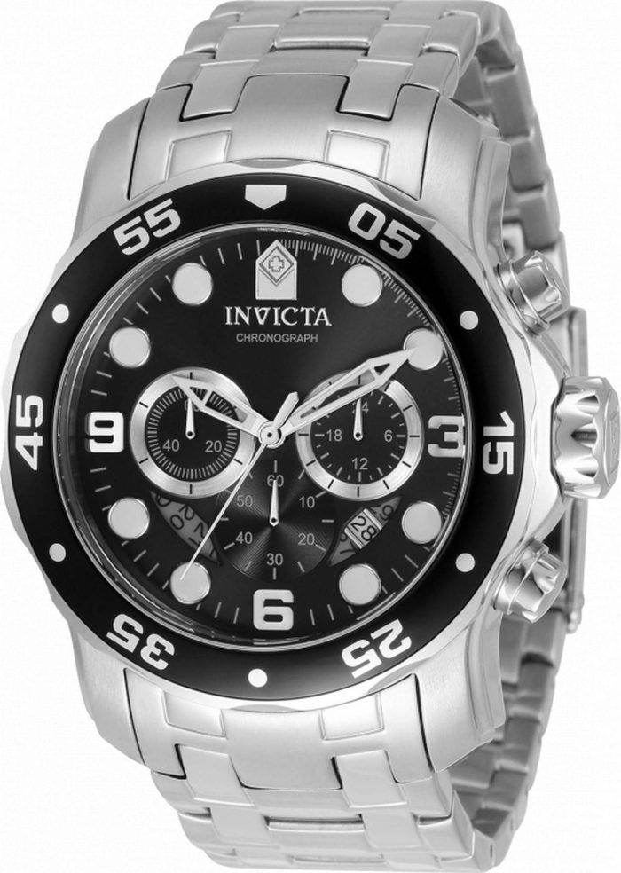 Invicta Pro Diver Chronograph Stainless Steel Quartz 34665 100M Mens Watch