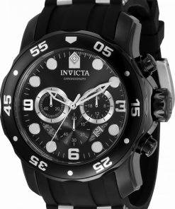 Invicta Pro Diver Chronograph SiliconStainless Steel Quartz 34666 100M Mens Watch