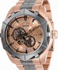 Invicta Bolt Open Heart Two Tone Stainless Steel Automatic 34709 100M Mens Watch