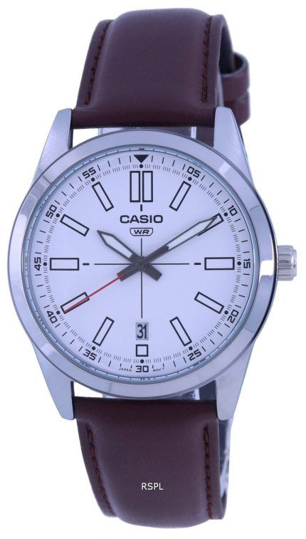 Casio Analog Black Dial Leather Strap Quartz MTP-VD02L-7E MTPVD02L-7 Men's Watch