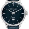 Trussardi T-Complicity Blue Dial Leather Strap Quartz R2451130001 Men's Watch