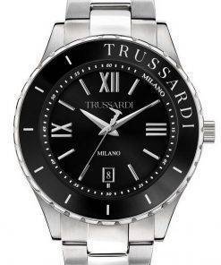 Trussardi T-Logo Black Dial Stainless Steel Quartz R2453143010 Men's Watch