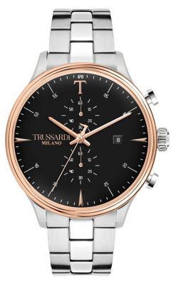 Trussardi T-Complicity Chronograph Black Dial Stainless Steel Quartz R2473630002 Men's Watch