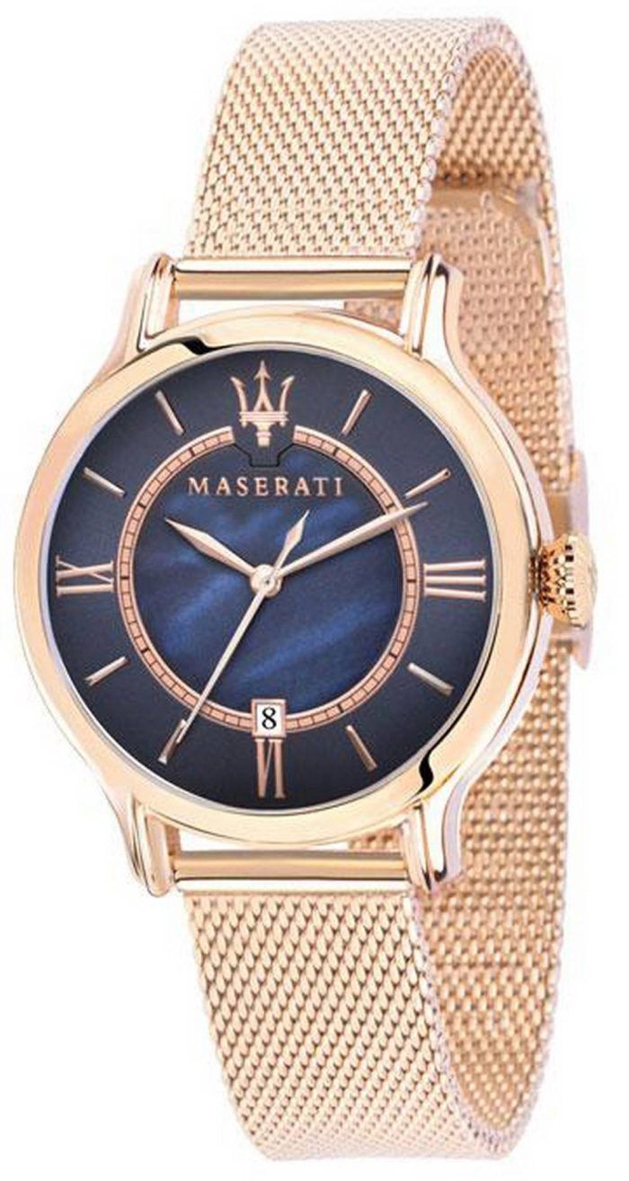 Maserati Epoca Black Dial Rose Gold Tone Stainless Steel Quartz R8853118513 100M Womens Watch