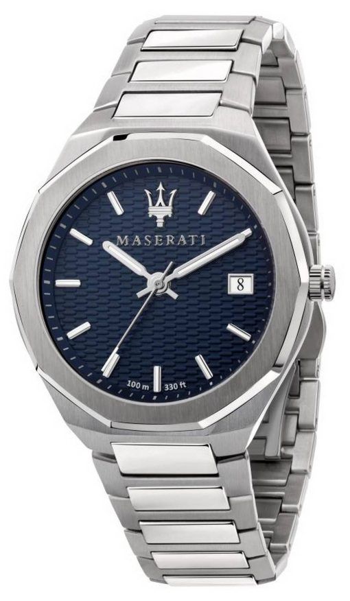 Maserati Stile Blue Dial Stainless Steel Quartz R8853142006 100M Mens Watch
