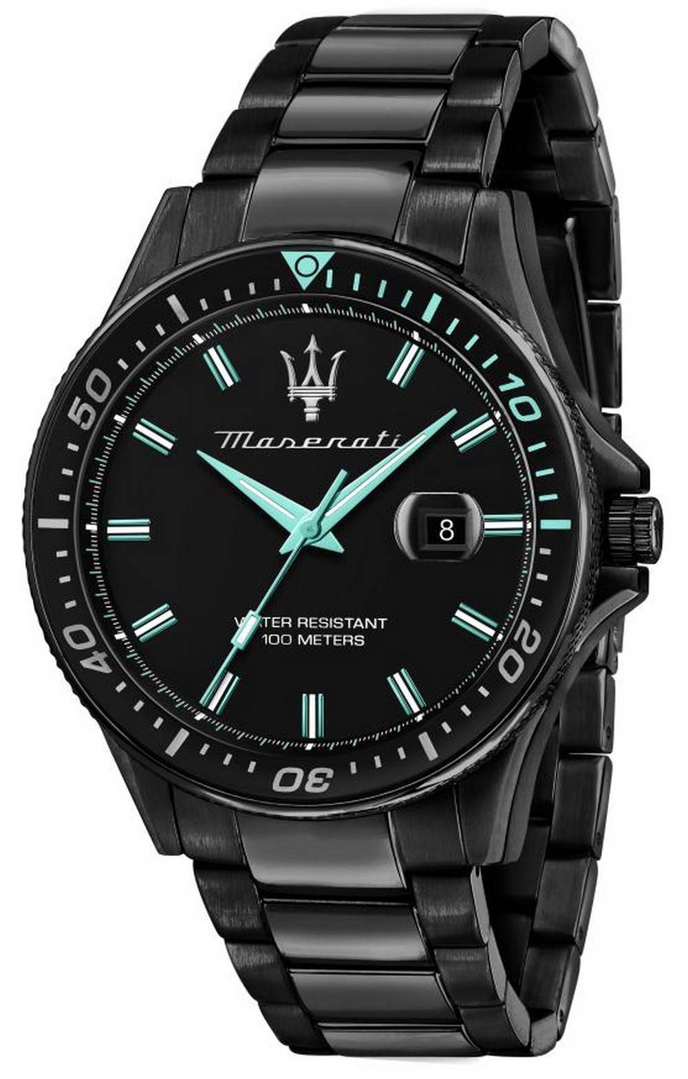 Maserati Aqua Edition Black Dial Stainless Steel Quartz R8853144001 100M Mens Watch