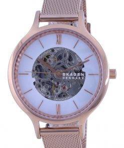 Skagen Anita Skeleton Mother Of Pearl Dial Automatic SKW2960 Womens Watch