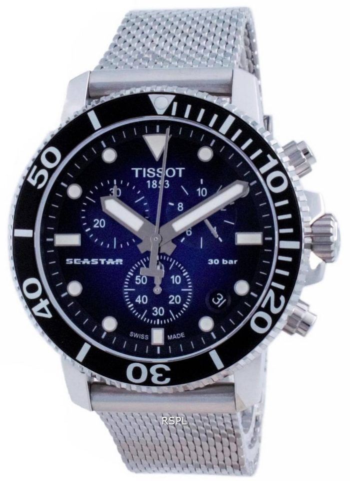 Tissot T-Sport Seastar 1000 Chronograph Quartz T120.417.11.041.02 T1204171104102 300M Mens Watch