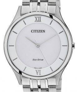 Citizen Stiletto White Dial Stainless Steel Eco-Drive AR0070-51A Mens Watch