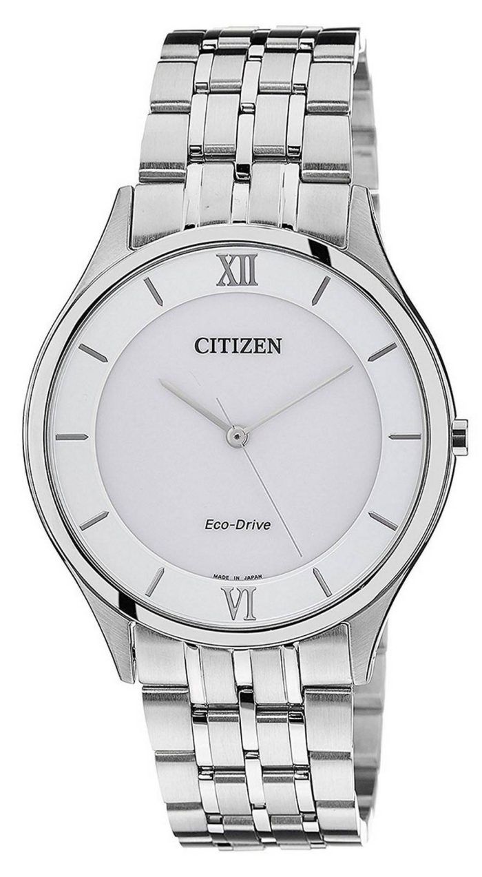 Citizen Stiletto White Dial Stainless Steel Eco-Drive AR0070-51A Mens Watch