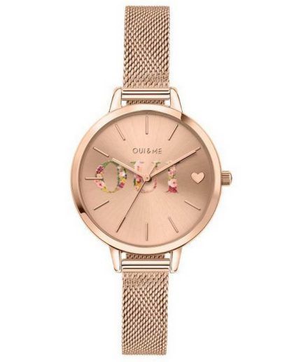 Oui & Me Petite Fleurette Rose Gold Tone Stainless Steel Quartz ME010044 Women's Watch