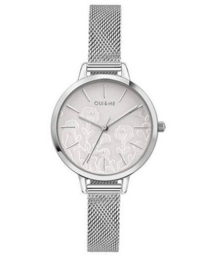 Oui & Me Petite Fleurette Silver Dial Stainless Steel Quartz ME010127 Women's Watch