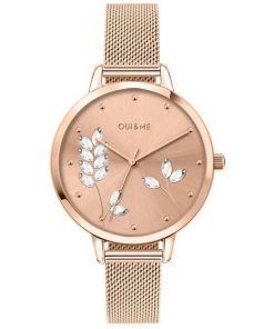 Oui & Me Grande Fleurette Rose Gold Tone Stainless Steel Quartz ME010155 Women's Watch