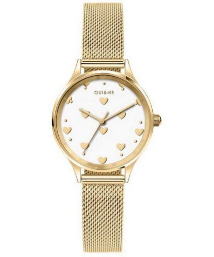 Oui  Me Minette Yellow Gold Dial Gold Tone Stainless Steel Quartz ME010171 Womens Watch