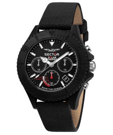 Sector Save The Ocean Chronograph Black Matt Dial Quartz R3271739002 Men's Watch