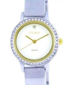 Citizen Crystal Accents Stainless Steel White Dial Quartz EJ6134-50A.G Womens Watch