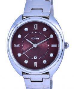 Fossil Gabby Crystal Accents Stainless Steel Red Dial Quartz ES5126 Womens Watch