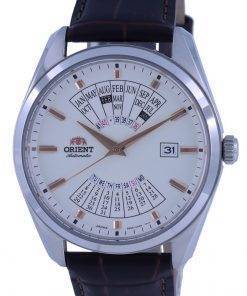 Orient Multi Year Calendar White Dial Leather Automatic RA-BA0005S10B Mens Watch