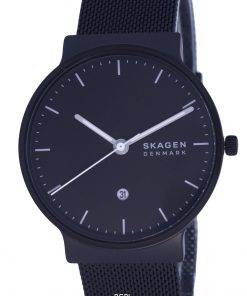 Skagen Ancher Stainless Steel Mesh Black Dial Quartz SKW6778 Mens Watch
