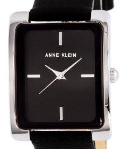 Anne Klein Leather Black Dial Quartz 2707BKBK Womens Watch