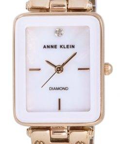 Anne Klein Diamond Accent Two Tone White Dial Quartz 3636WTRG Womens Watch