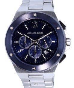 Michael Kors Lennox Chronograph Stainless Steel Blue Dial Quartz MK8938 Mens Watch