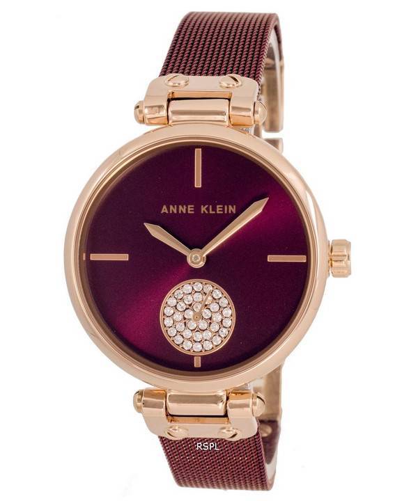 Anne Klein Crystal Accents Burgundy Dial Quartz 3000RGBY Womens Watch -  CityWatches IN