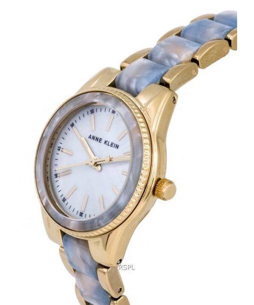 Anne Klein Two Tone Stainless Steel Mother Of Pearl Dial Quartz 3212LBGB Womens watch