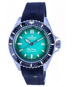 Edox SkyDiver Neptunian Divers Green Dial Automatic 801203NCAVDN 80120 3NCA VDN 1000M Mens Watch