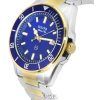 Bulova Marine Star Two Tone Bracelet Blue Dial Quartz 98B334 100M Men's Watch