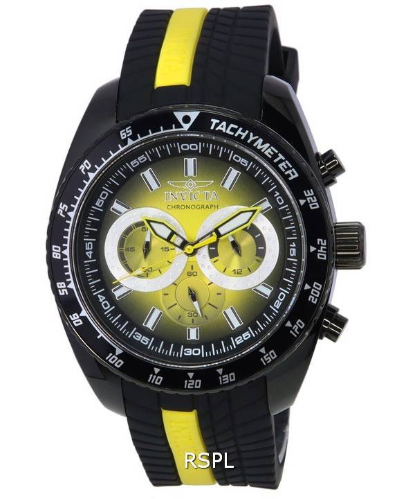 Invicta S1 Rally Chronograph Black And Yellow Dial Quartz 36306 100M Mens Watch