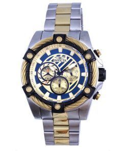 Invicta Bolt Chronograph Blue And Gold Dial Quartz INV38957 100M Mens Watch