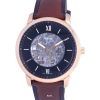 Fossil Neutra Skeleton Leather Black Dial Automatic ME3195 Mens Watch