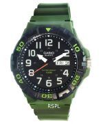 Casio Analog Army Green Resin Band Quartz MRW-210H-3A MRW210H-3 100M Mens Watch