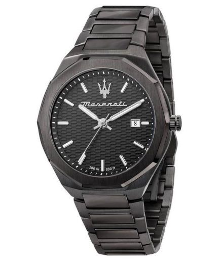 Maserati Stile Black Dial Stainless Steel Quartz R8853142001 100M Mens Watch