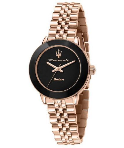 Maserati Successo Solar Black Dial Quartz R8853145513 Womens Watch