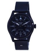 Seiko 5 Sports Flieger Stainless Steel Mesh Black Dial Automatic SRPH25K1 100M Mens Watch