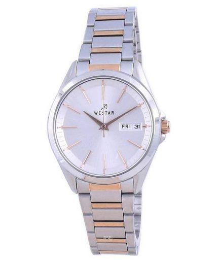 Westar Silver Dial Two Tone Stainless Steel Quartz 40212 SPN 607 Women's Watch