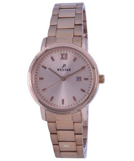 Westar Rose Gold Tone Stainless Steel Quartz 40245PPN609 Women's Watch