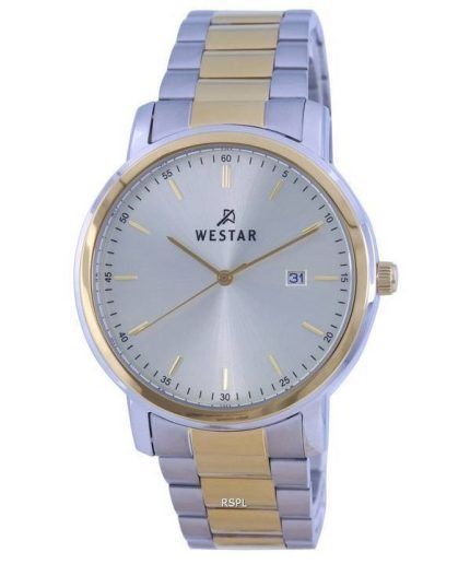 Westar Silver Dial Two Tone Stainless Steel Quartz 50243 CBN 102 Men's Watch