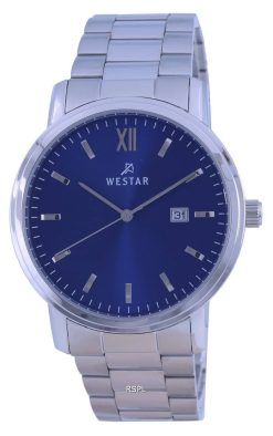 Westar Blue Dial Stainless Steel Quartz 50245STN104 Men's Watch