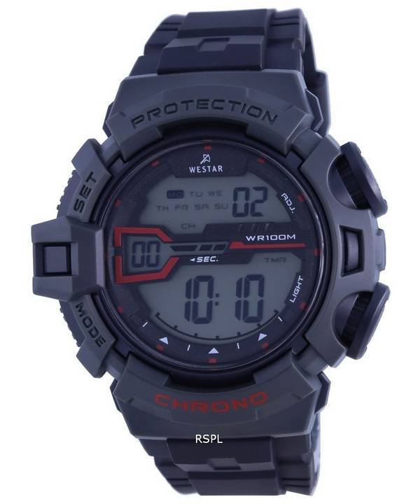 Westar Digital Silicon Strap Quartz 85004 PTN 003 100M Men's Watch