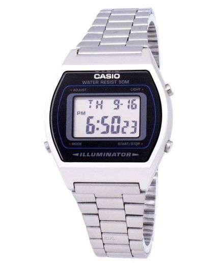 Casio Digital Quartz Stainless Steel Illuminator B640WD-1AVDF B640WD-1AV Mens Watch