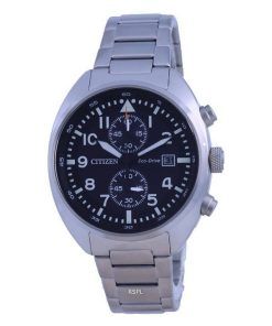 Citizen Chronograph Black Dial Stainless Steel Eco-Drive CA7040-85E 100M Mens Watch