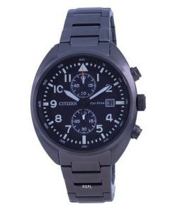 Citizen Chronograph Black Dial Stainless Steel Eco-Drive CA7047-86E 100M Mens Watch
