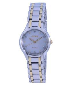 Citizen Diamond Accents Two Tone Stainless Steel Eco-Drive EM0284-51D Women's Watch