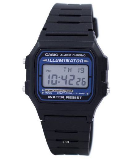 Casio Digital Quartz Alarm Chrono Illuminator F-105W-1ADF F-105W-1 Mens Watch